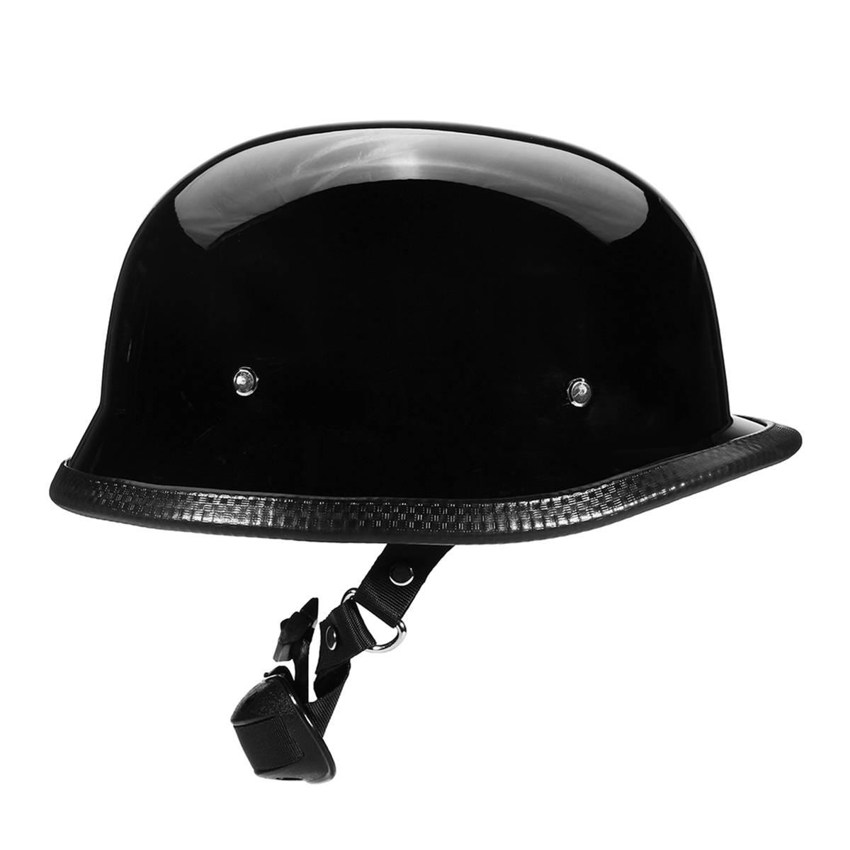 DOT-German-Style-Motorcycle-Half-Face-Helmet-Motocross-Bike-Matte-Black-MLXL-1312963