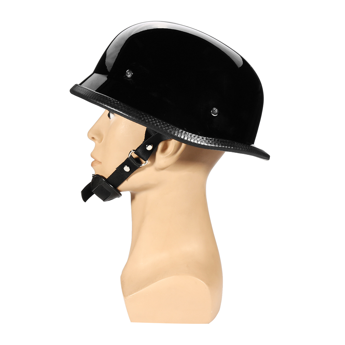 DOT-German-Style-Motorcycle-Half-Face-Helmet-Motocross-Bike-Matte-Black-MLXL-1312963