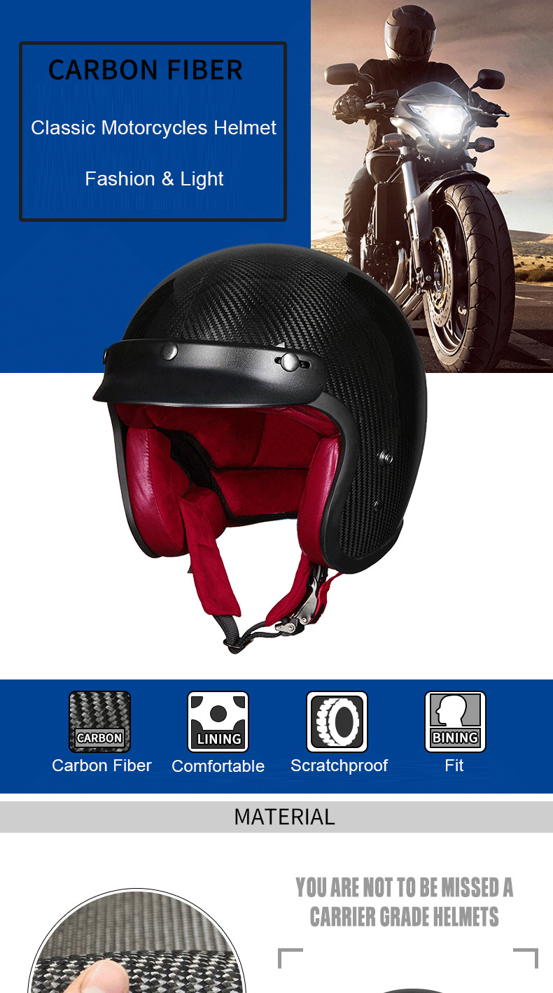 ECE-Upgraded-34-Face-Helmet-A500-Retro-Vintage-Leather-Carbon-fiber-Motorcycle-Motorbike-Scooter-Cra-1538386