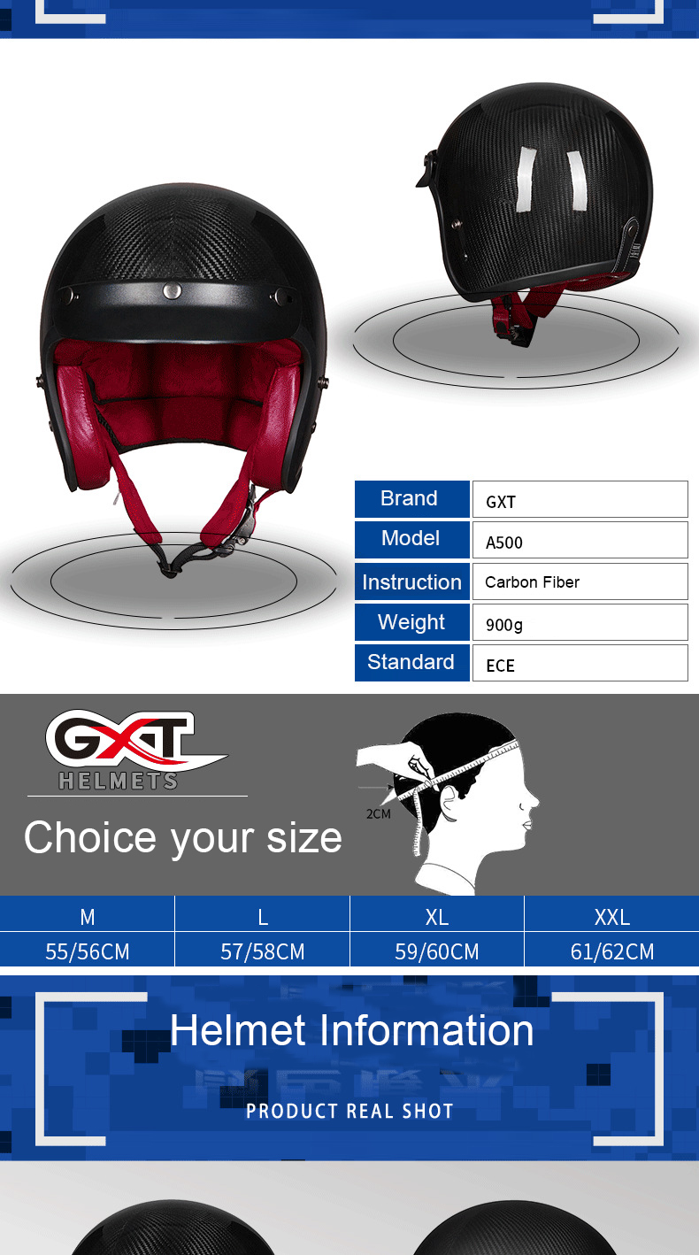 ECE-Upgraded-34-Face-Helmet-A500-Retro-Vintage-Leather-Carbon-fiber-Motorcycle-Motorbike-Scooter-Cra-1538386