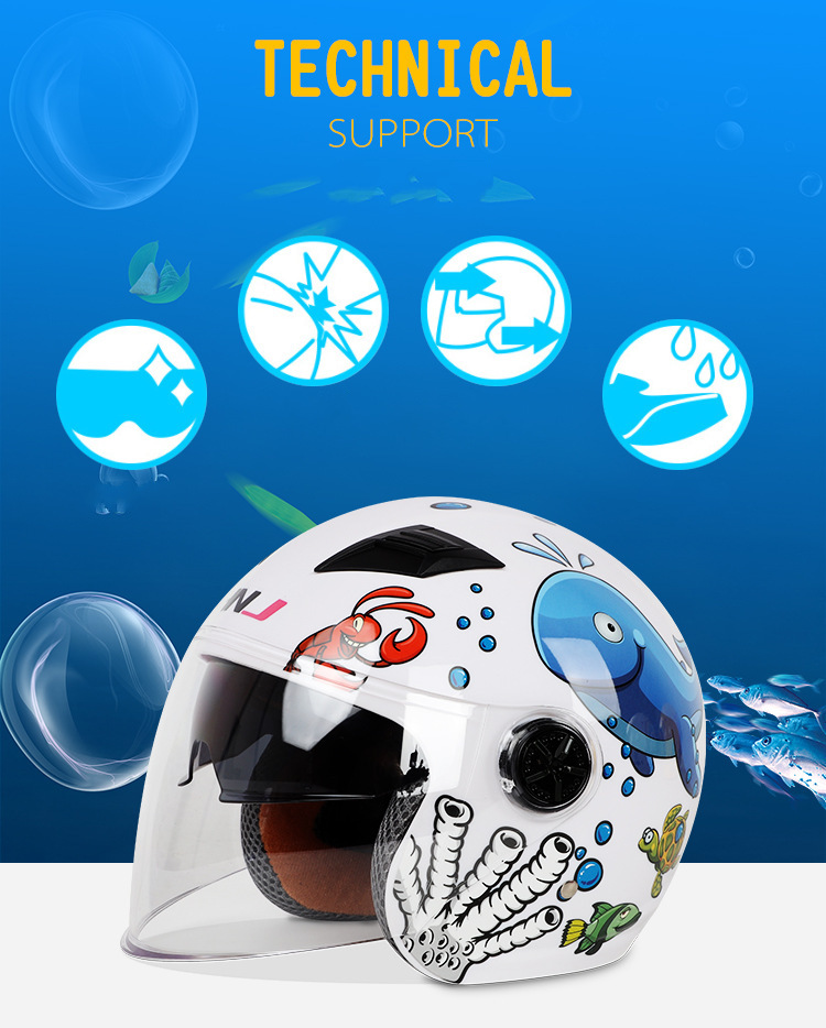 HNJ-44-50-3-12-Year-Sunblock-Breathable-Comfortable-Four-Season-All-Children-Kid-Half-Helmet-1706449