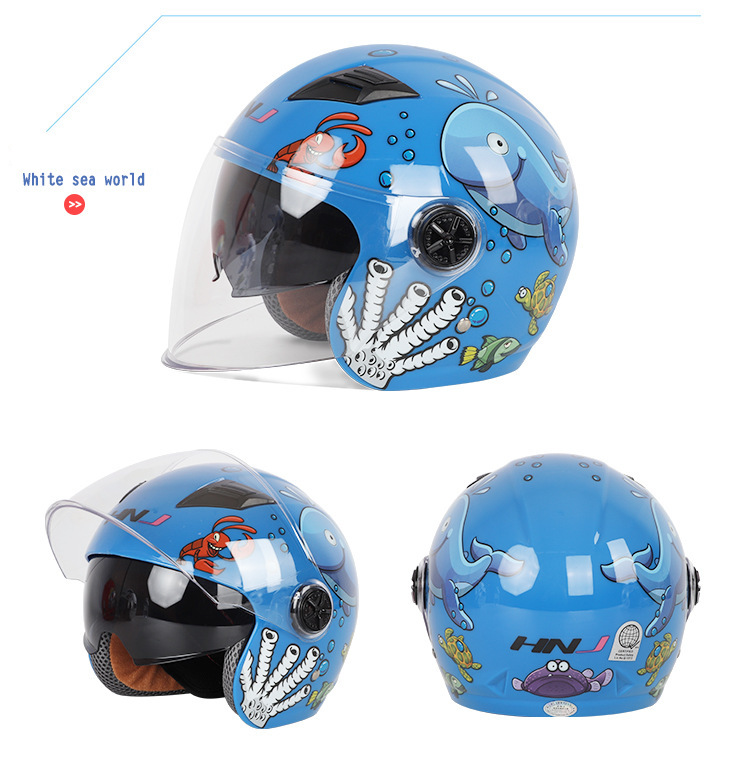HNJ-44-50-3-12-Year-Sunblock-Breathable-Comfortable-Four-Season-All-Children-Kid-Half-Helmet-1706449