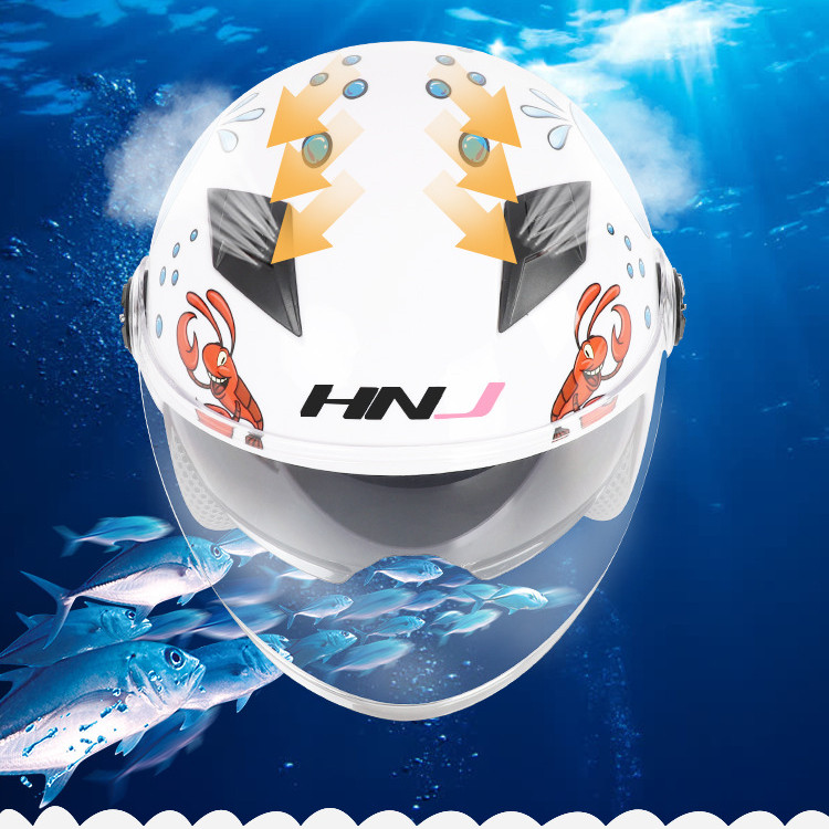 HNJ-44-50-3-12-Year-Sunblock-Breathable-Comfortable-Four-Season-All-Children-Kid-Half-Helmet-1706449