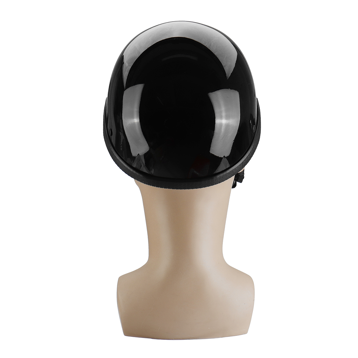 MLXL-DOT-Motorcycle-German-Style-Half-Face-Helmet-Motocross-Scooter-Glossy-Black-1531209