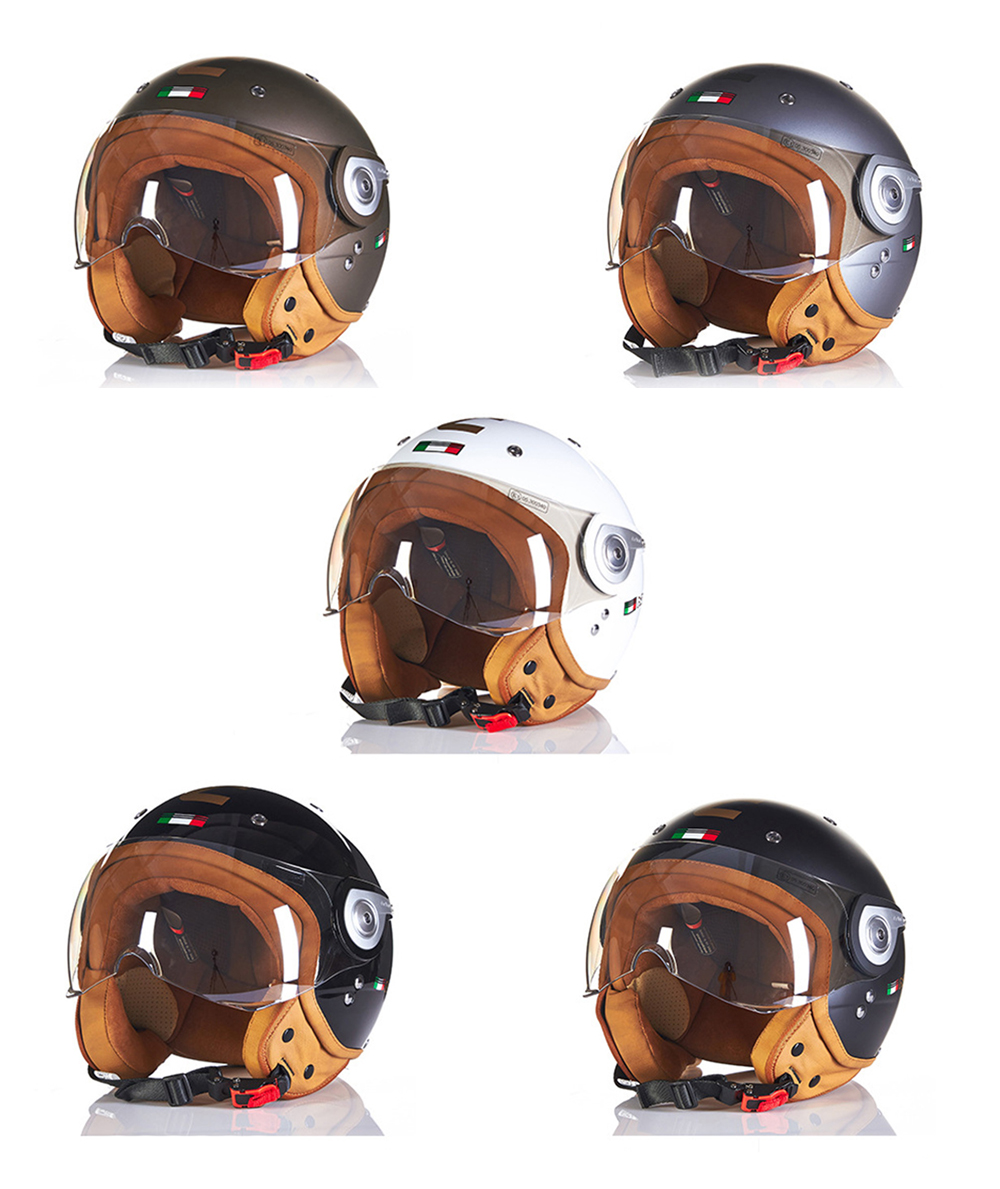 Motorcycle-ECE-Safety-Half-Face-Helmet-Air-Force-For-BEON-B-110-1045565