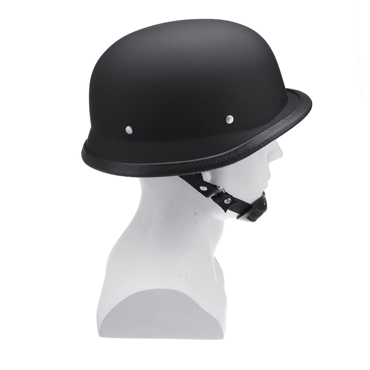 Motorcycle-German-Style-Half-Face-Helmet-Motocross-Matte-Black-MLXL-1271302