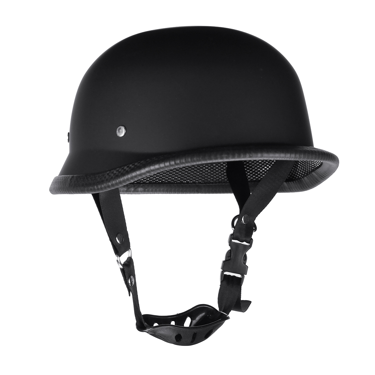 Motorcycle-German-Style-Half-Face-Helmet-Motocross-Matte-Black-MLXL-1271302
