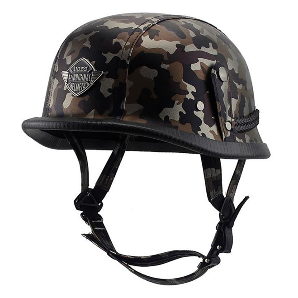 Motorcycle-Half-Face-Helmet-Retro-Racing-Riding-Leather-Vintage-Cruiser-Biker-1345684