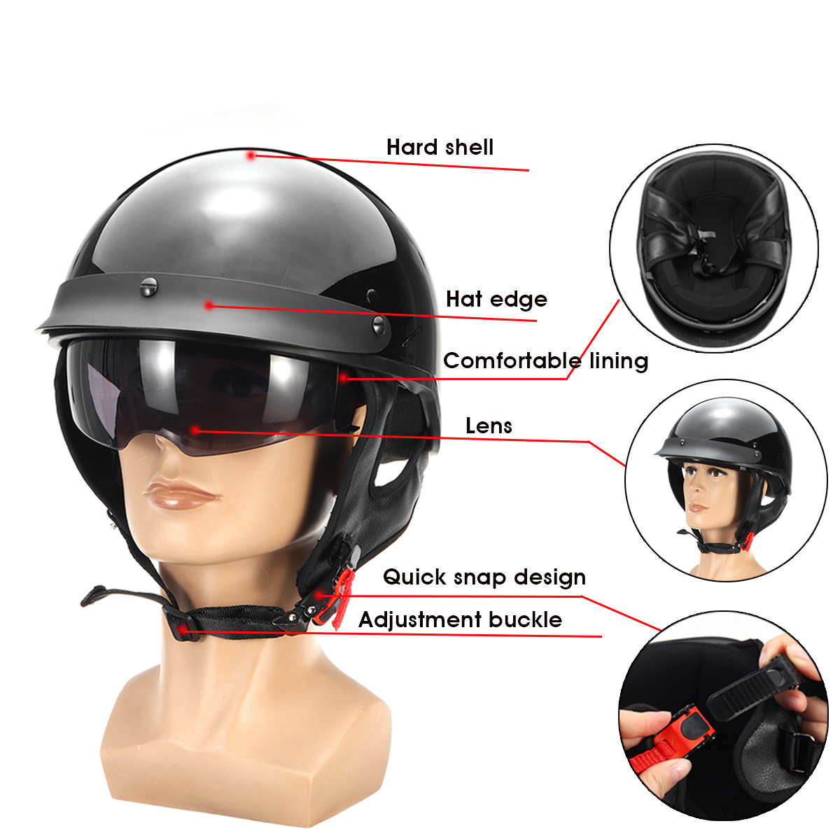 Motorcycle-Retro-Vintage-Half-Open-Face-Helmet-Sun-Visors-Quick-American-Style-1428672