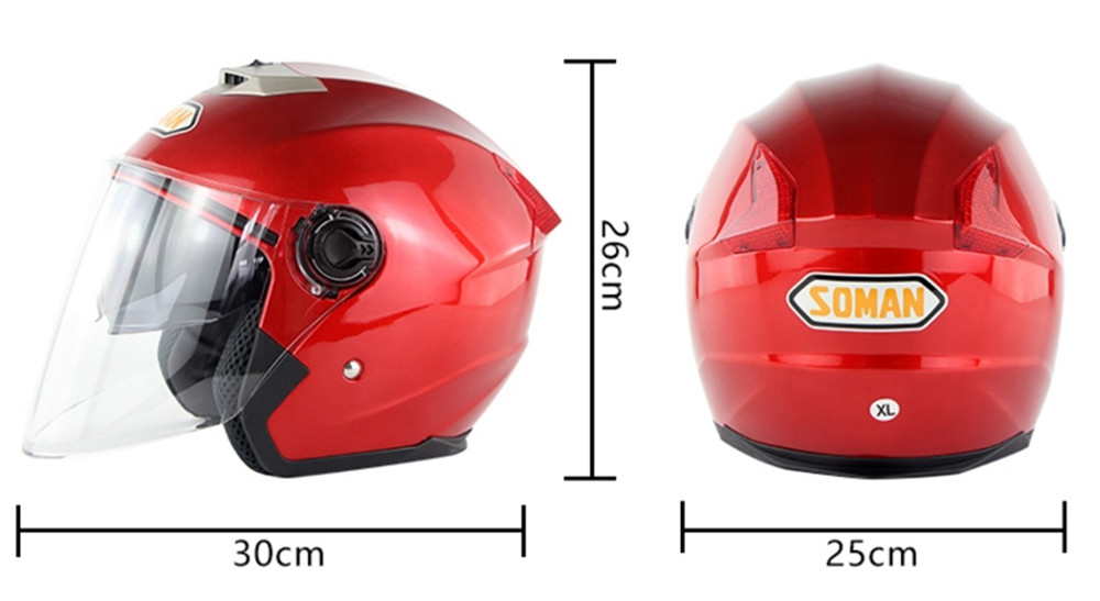 Motorcycle-Scooter-Half-Face-Helmet-Dual-Lens-Riding-Protective-Breathable-Anti-UV-1365667