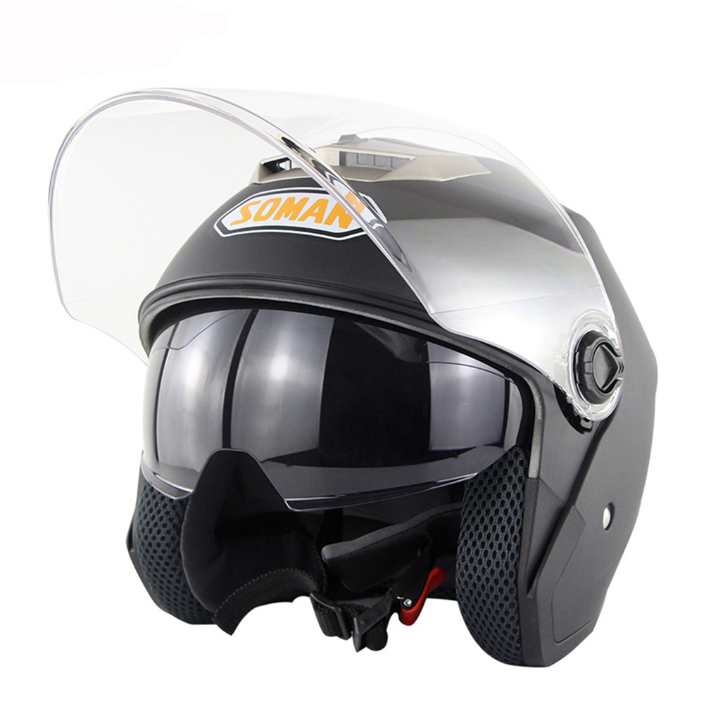 Motorcycle-Scooter-Half-Face-Helmet-Dual-Lens-Riding-Protective-Breathable-Anti-UV-1365667