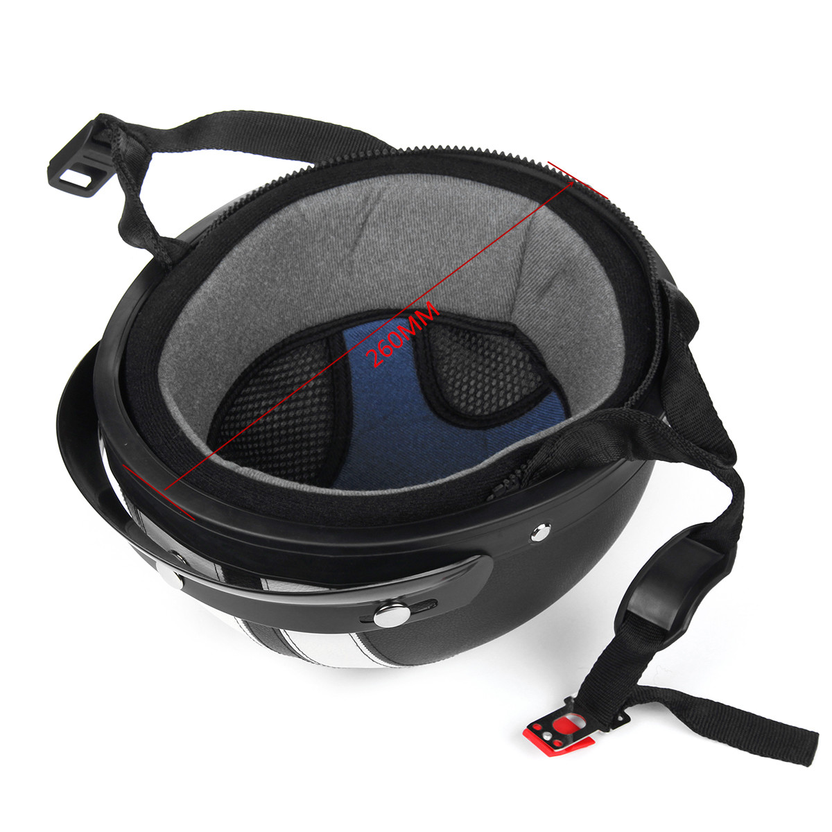 Motorcycle-Scooter-Half-Helmet-Hat-Open-Face-Shield-Visor-With-Sun-UV-Goggles-1310436