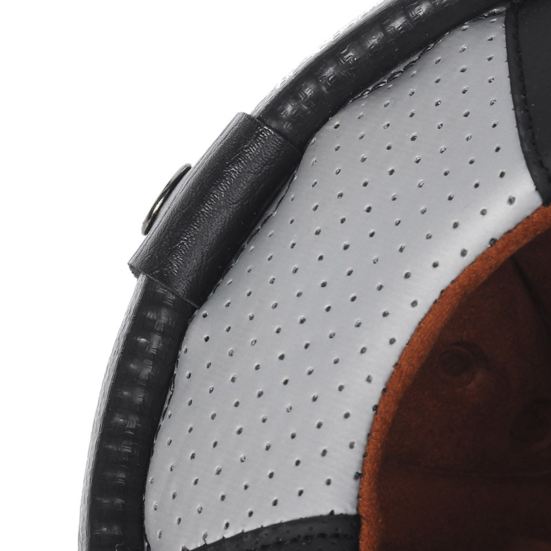 Open-Face-34-Motorcycle-Helmet-Retro-Vintage-PU-Leather-Adult-Black-Brown-1250152