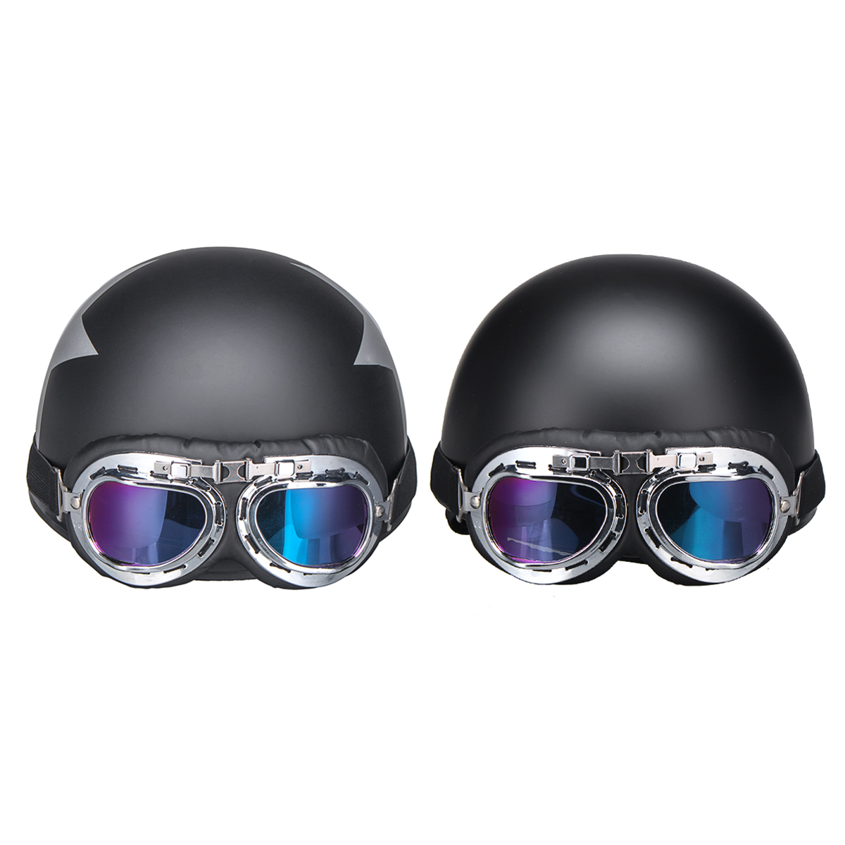 Retro-Vintage-Motorcycle-Helmet-Safety-Half-Helmet-with-Sun-Visor-UV-Goggles-1289839