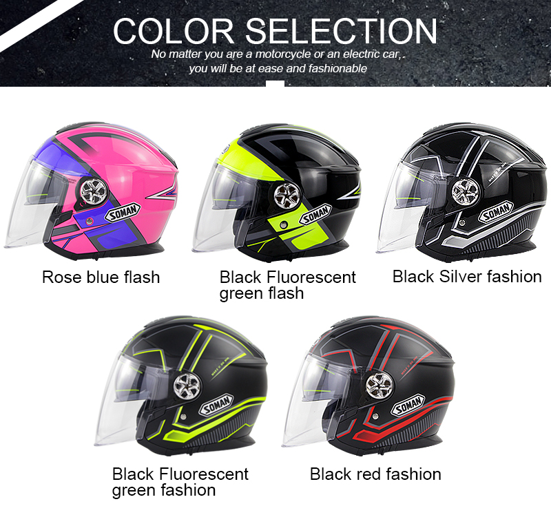 SOMAN-Open-Face-Motorcycle-Helmet-Dual-Lens-ECE-Casco-Moto-Electric-Bicycle-Fluorescence-Helmet-Men--1715991