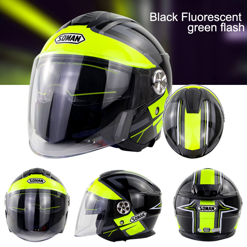SOMAN-Open-Face-Motorcycle-Helmet-Dual-Lens-ECE-Casco-Moto-Electric-Bicycle-Fluorescence-Helmet-Men--1715991