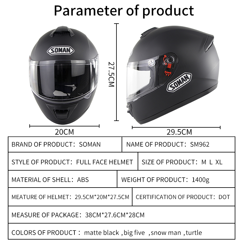SOMAN-SM962-Motorcycle-Full-Face-Helmet-Flip-Up-Adult-Motocross-Dirt-Bike-SMLXL2XL-1546721