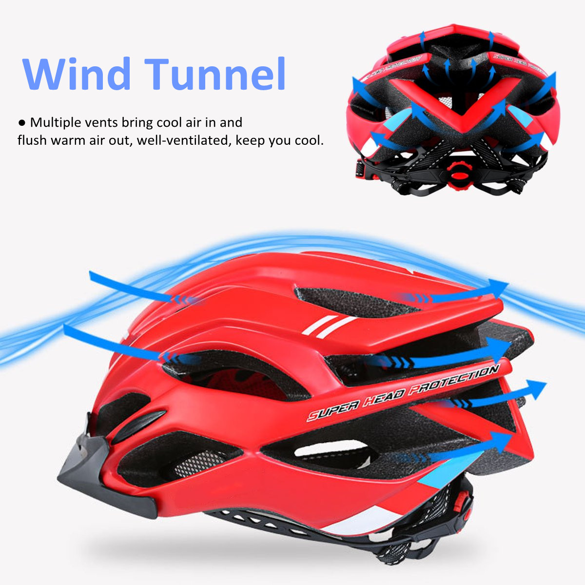 Safety-Helmet-Mountain-Bike-Bicycle-Cycling-Adult-Adjustable-Unisex-1782185