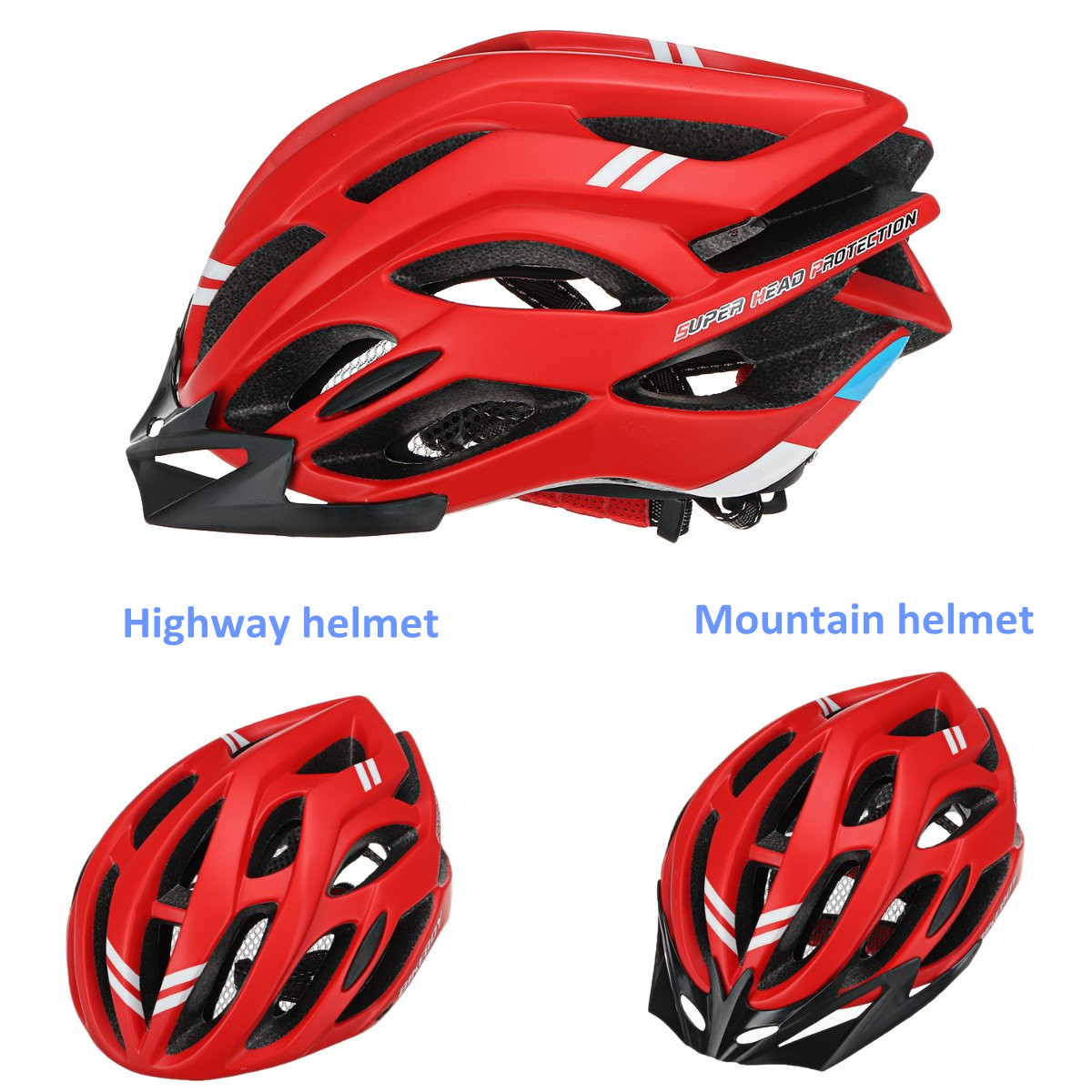 Safety-Helmet-Mountain-Bike-Bicycle-Cycling-Adult-Adjustable-Unisex-1782185