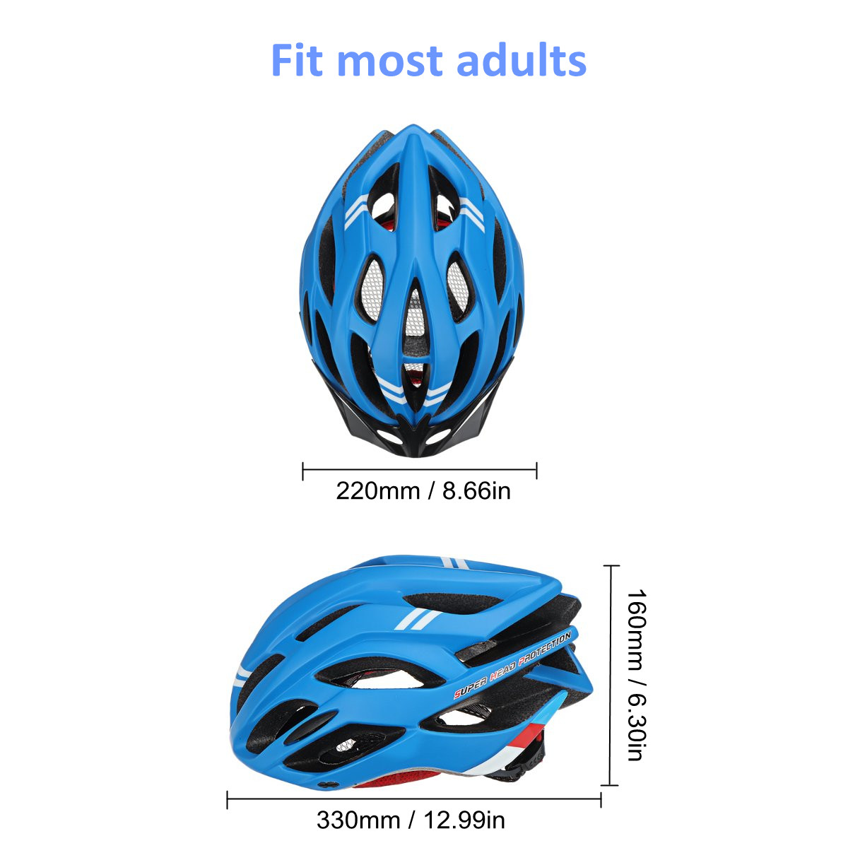 Safety-Helmet-Mountain-Bike-Bicycle-Cycling-Adult-Adjustable-Unisex-1782185