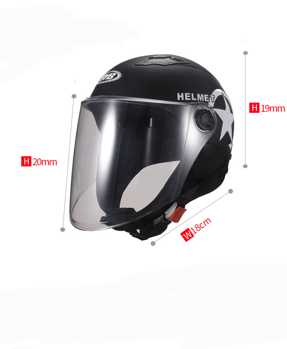 Universal-Unisex-Motorcycle-Scooter-Half-Face-Helmet-With-Transparent-Lens-Breathable-1429632
