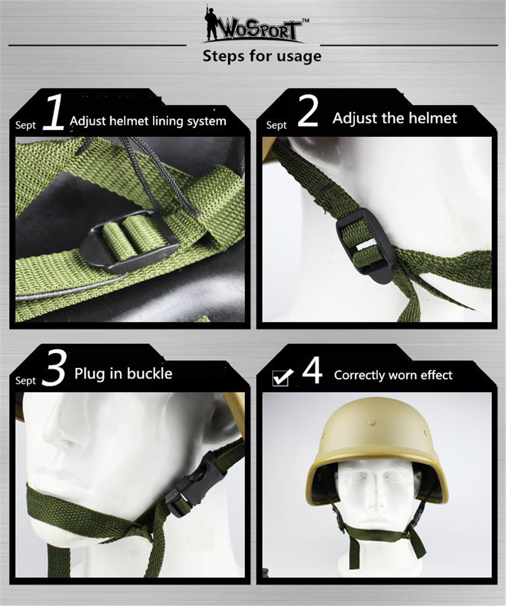 WoSporT-Tactical-Adjustable-Protective-ABS-Half-Helmet-Military-Combat-CS-1448081