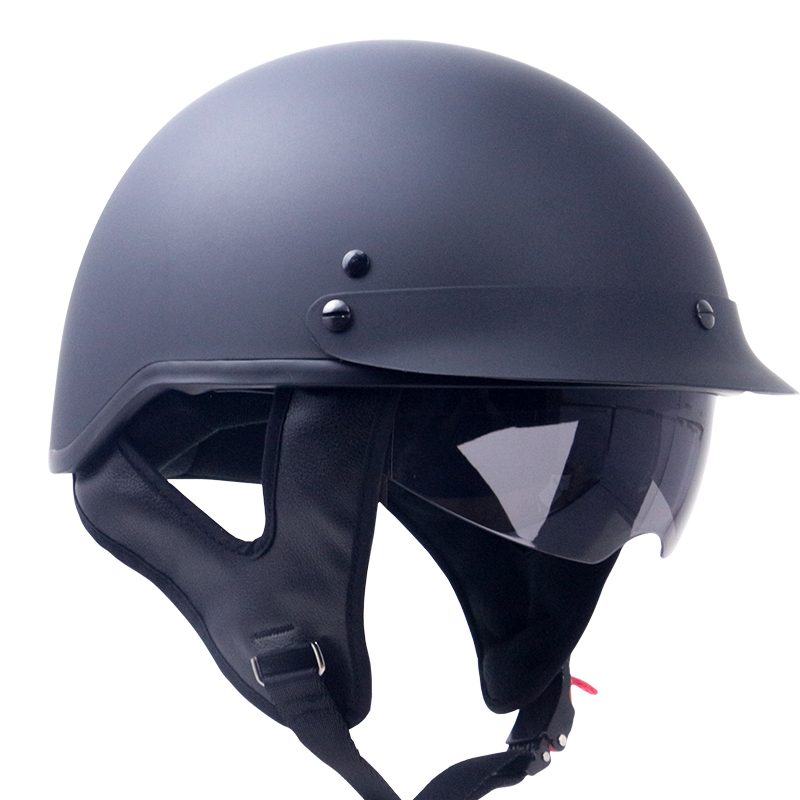 Zombies-Racing-ZR-205V-Motorcycle-Helmet-DOT-Certified-Cruiser-Half-Face-1376723
