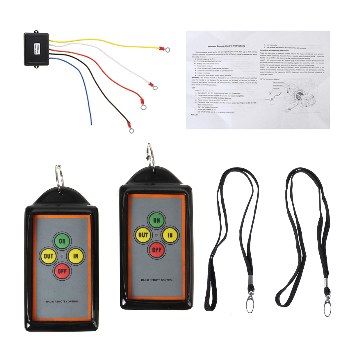Winch-Remote-Control-Cable-Wireless-Twin-Handset-12V-24V-Universal-1682748