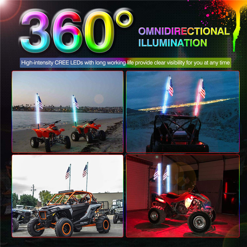 2pcs-4ft-Lighted-LED-Whip-Light-20-Color-RGB-Flagpole-Strip-Lamp-With-Flag--Remote-For-Jeep-ATV-UTV-1603546