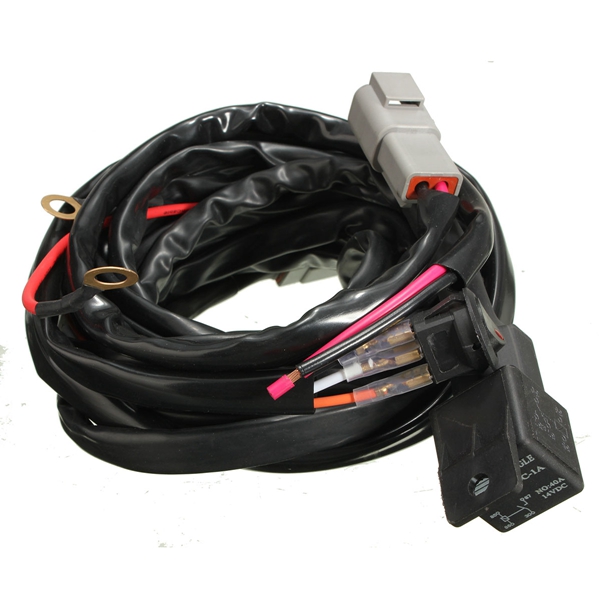 40A-Relay-300cm-Wiring-Harness-Kit-ON-OFF-Switch-For-LED-Spot-Lightts-Work-Fog-Light-1009583