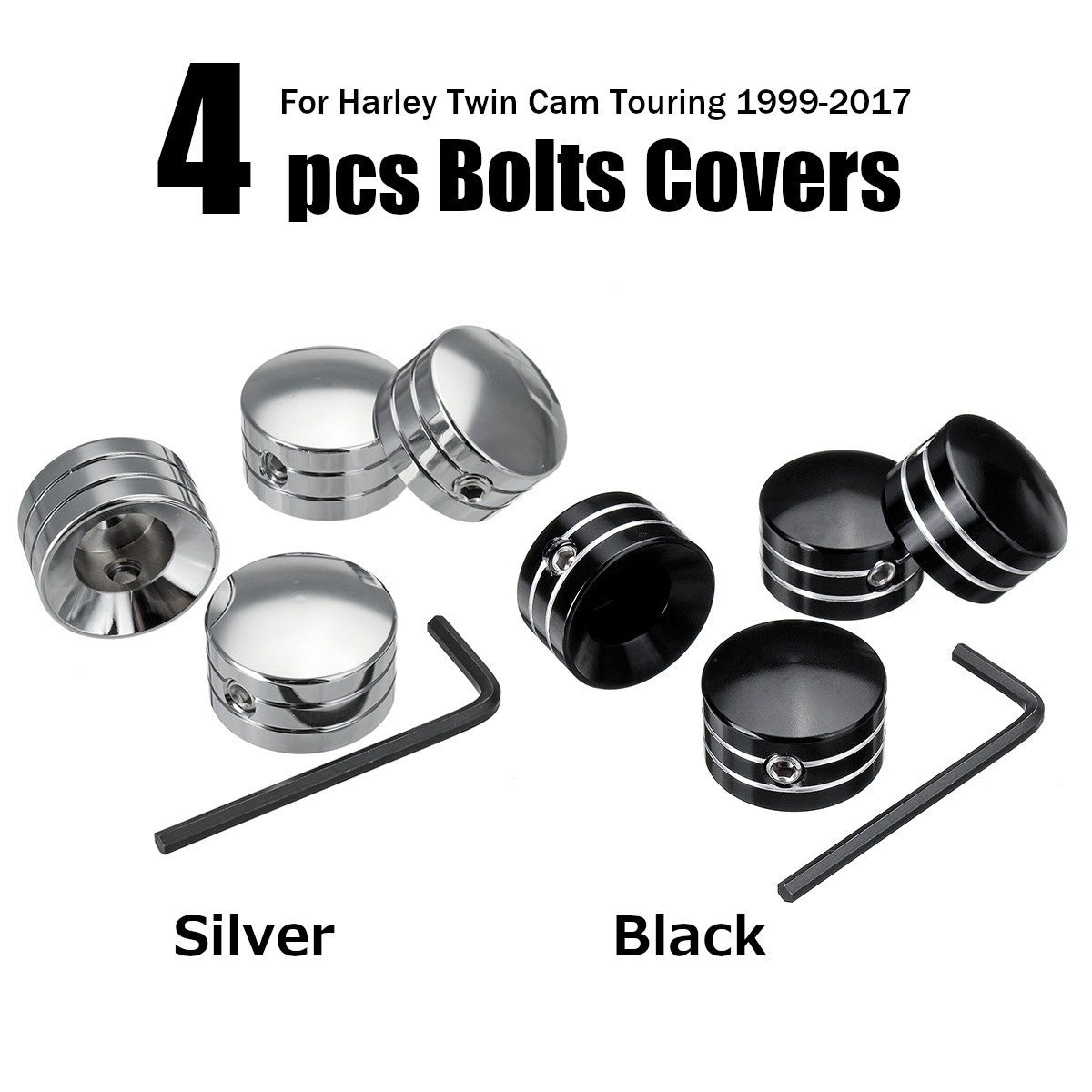 4pcs-Spark-Plug-Motorcycle-Head-Bolt-Cap-Cover-For-Harley-Twin-Cam-Touring-1999-17--Sportster-1435809