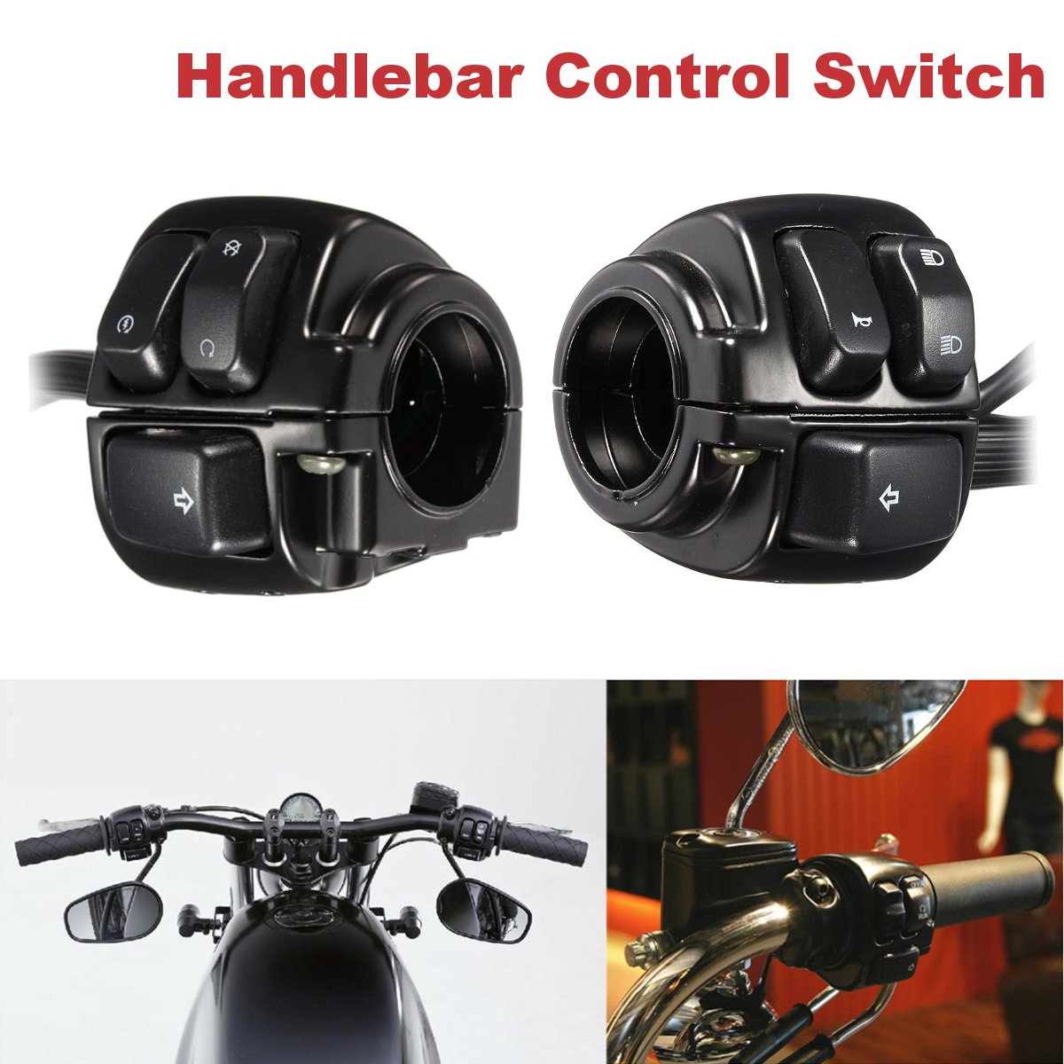 Motorcycle-25mm-Diamater-Handlebar-Control-Switch-With-Wiring-Harness-For-Harley-XL883-1270309