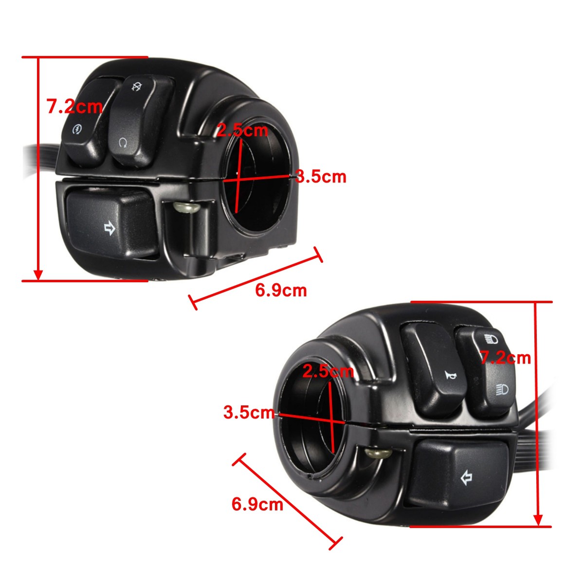 Motorcycle-25mm-Diamater-Handlebar-Control-Switch-With-Wiring-Harness-For-Harley-XL883-1270309