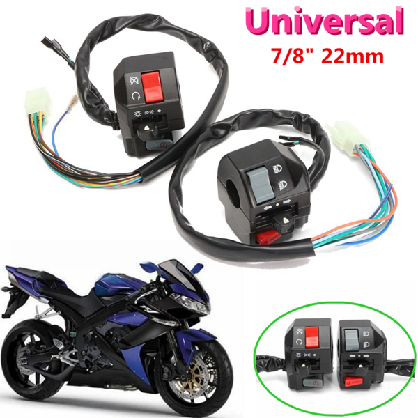 Motorcycle-78inch-22mm-12V-Handlebar-Switch-Horn-Turn-Signal-Headlight-Electrical-Start-1181187