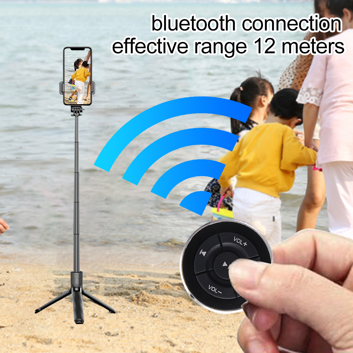 Wireless-bluetooth-40-Multimedia-Button-Remote-Controller--For-AndroidFor-iOS-1773971