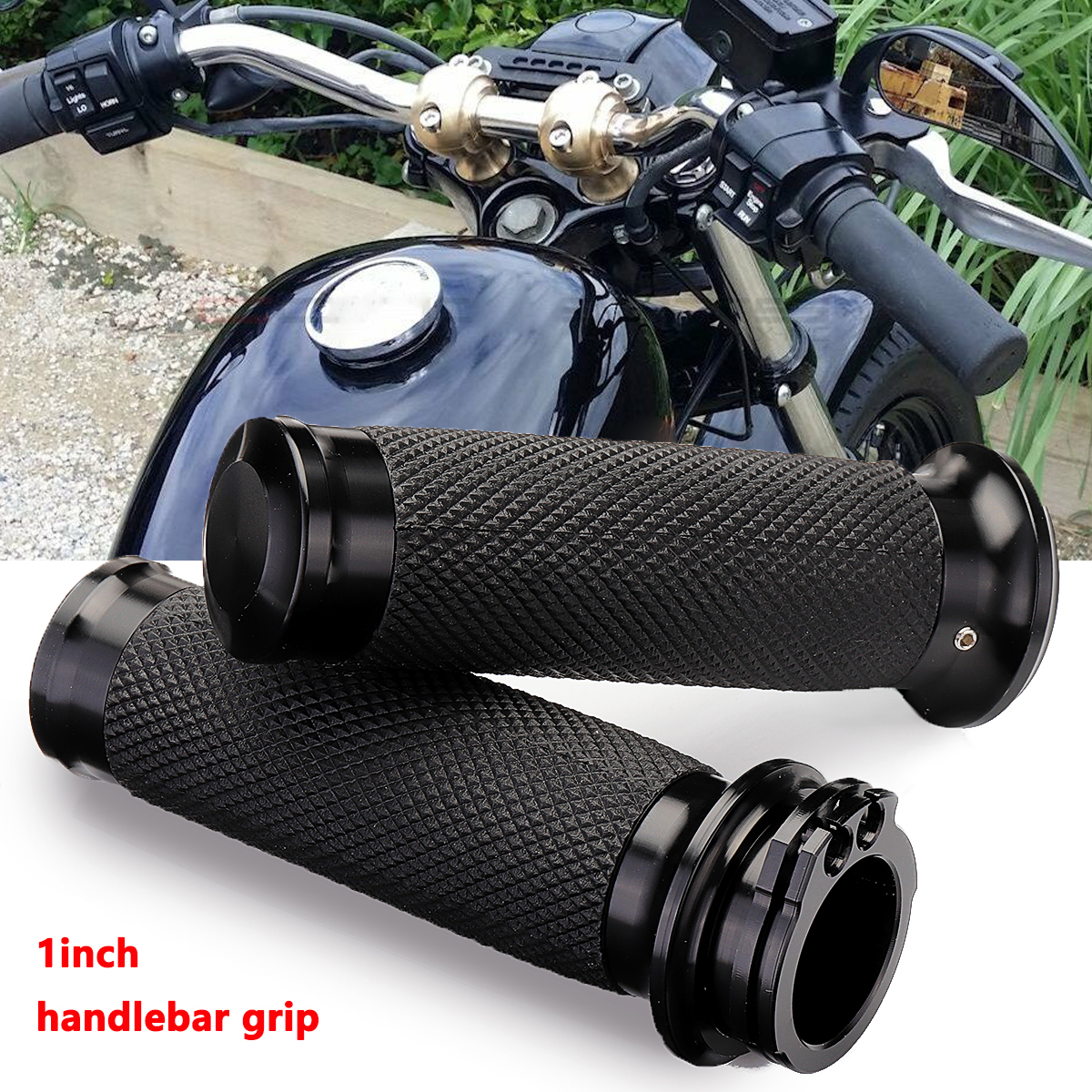 1-Inch-25mm-Handle-Bar-Handlebar-Hand-Grip-For-Harley-Davidson-Touring-Sportster-XL883-XL1200-Motorc-1650396