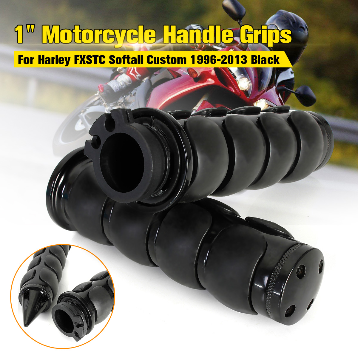 1-Inch-Motorcycle-Handlebar-Grips-For-Harley-Honda-Yamaha-Suzuki-941226