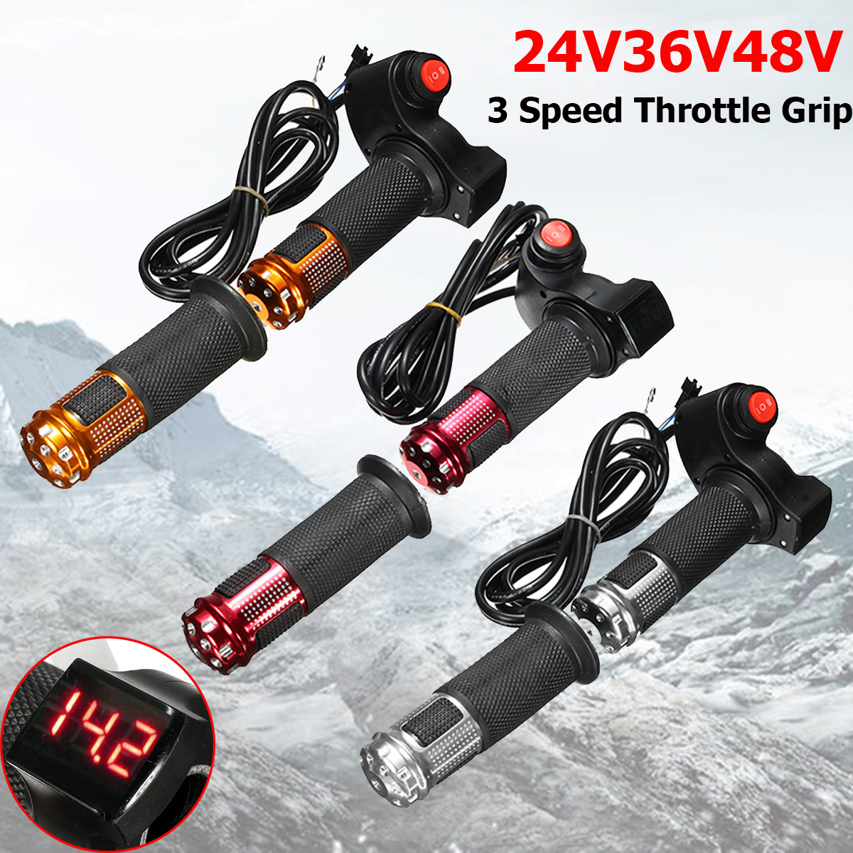 24V-36V-48V-3-Speed-E-bike-Scooter-Throttle-Grip-Handlebar-LED-Digital-Meter-1141603