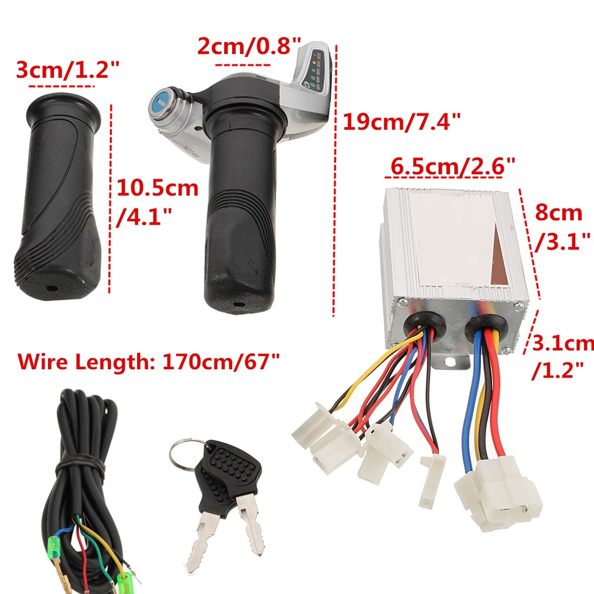 24V-500W-Motorcycle-Brush-Speed-Controller--Scooter-Throttle-Twist-Grips-1071588