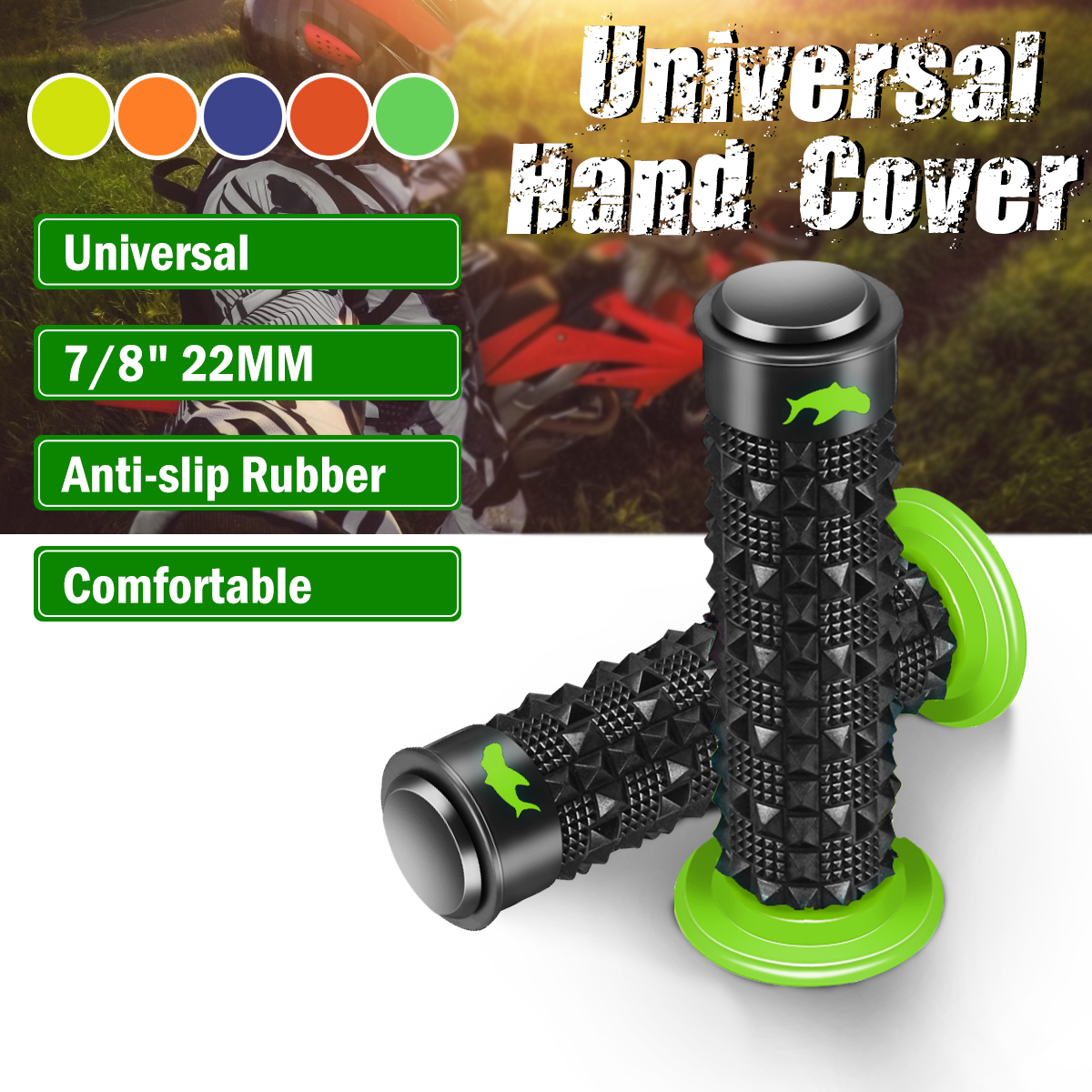 78inch-22MM--Anti-slip-Rubber-Motorcycle-Motorcross-Handlebar-Hand-Grips-Fit-Dirt-Pit-Bike-1269630
