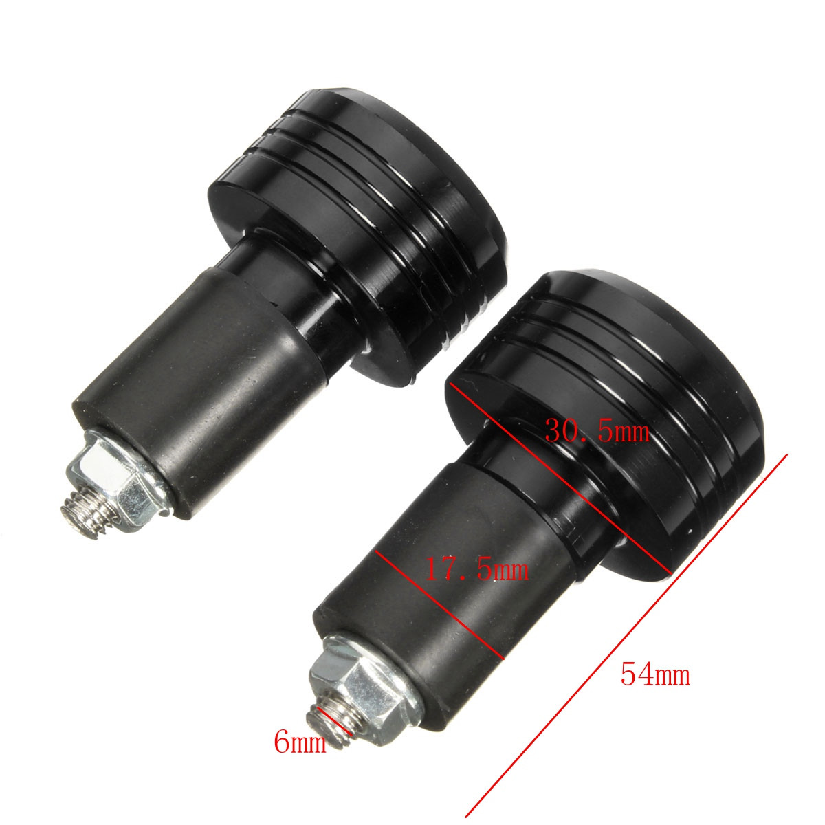 78inch-Motorcycle-Aluminum-Handlebar-Grips-End-Cap-Plugs-4-Colors-1062307
