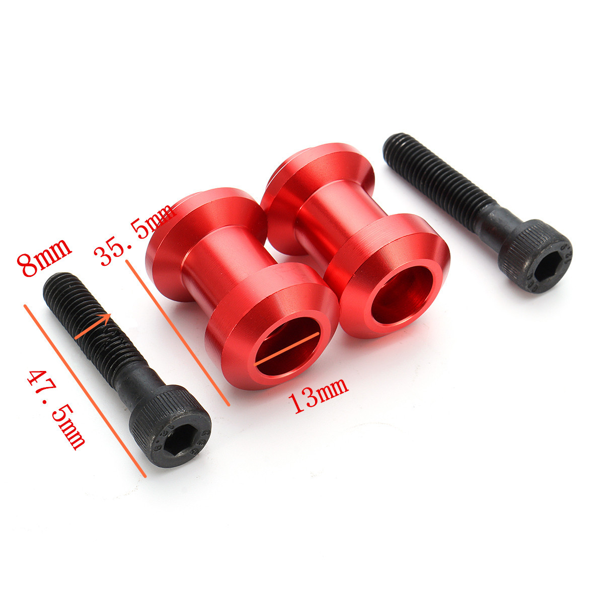 8mm-Aluminum-Swing-Arm-Spools-Sliders-Bolts-For-SuzukiHondaKawasakiTriumph-1143455