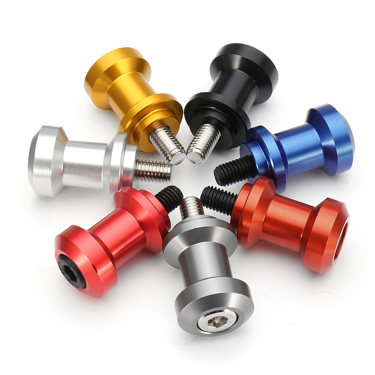 8mm-Aluminum-Swing-Arm-Spools-Sliders-Bolts-For-SuzukiHondaKawasakiTriumph-1143455