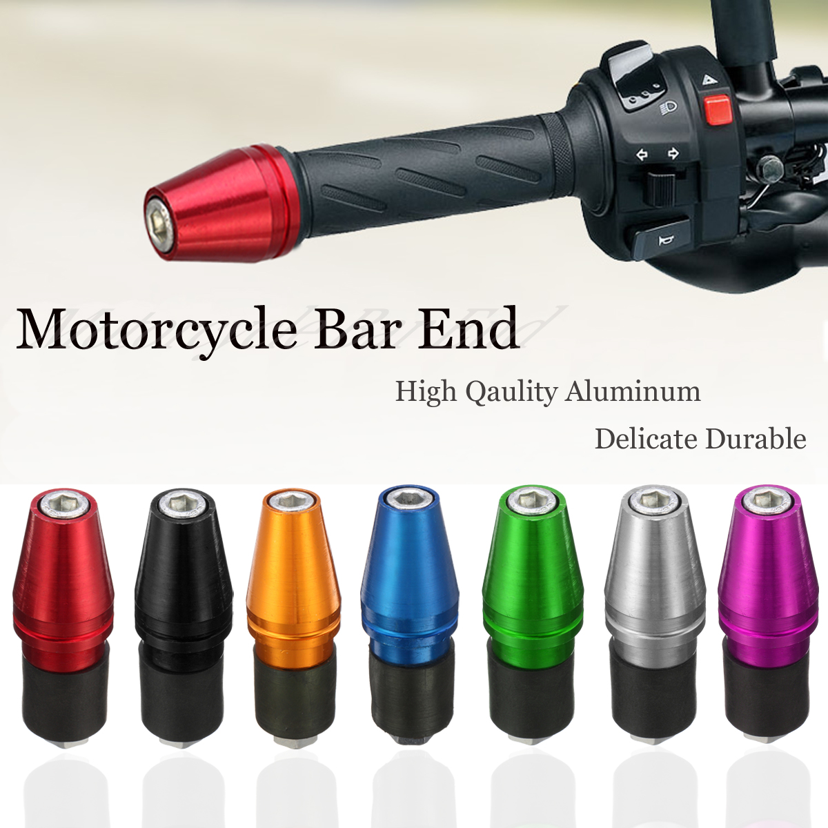 CNC-78inch-Aluminum-Handlebar-Bullet-Grip-Bar-End-Slider-Plug-Motorcycle-Dirt-Bike-1180104