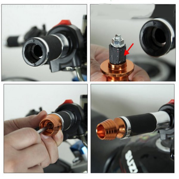 Motorcycle-CNC-Aluminum-Handlebar-Hand-Grips-Bar-Ends-942193