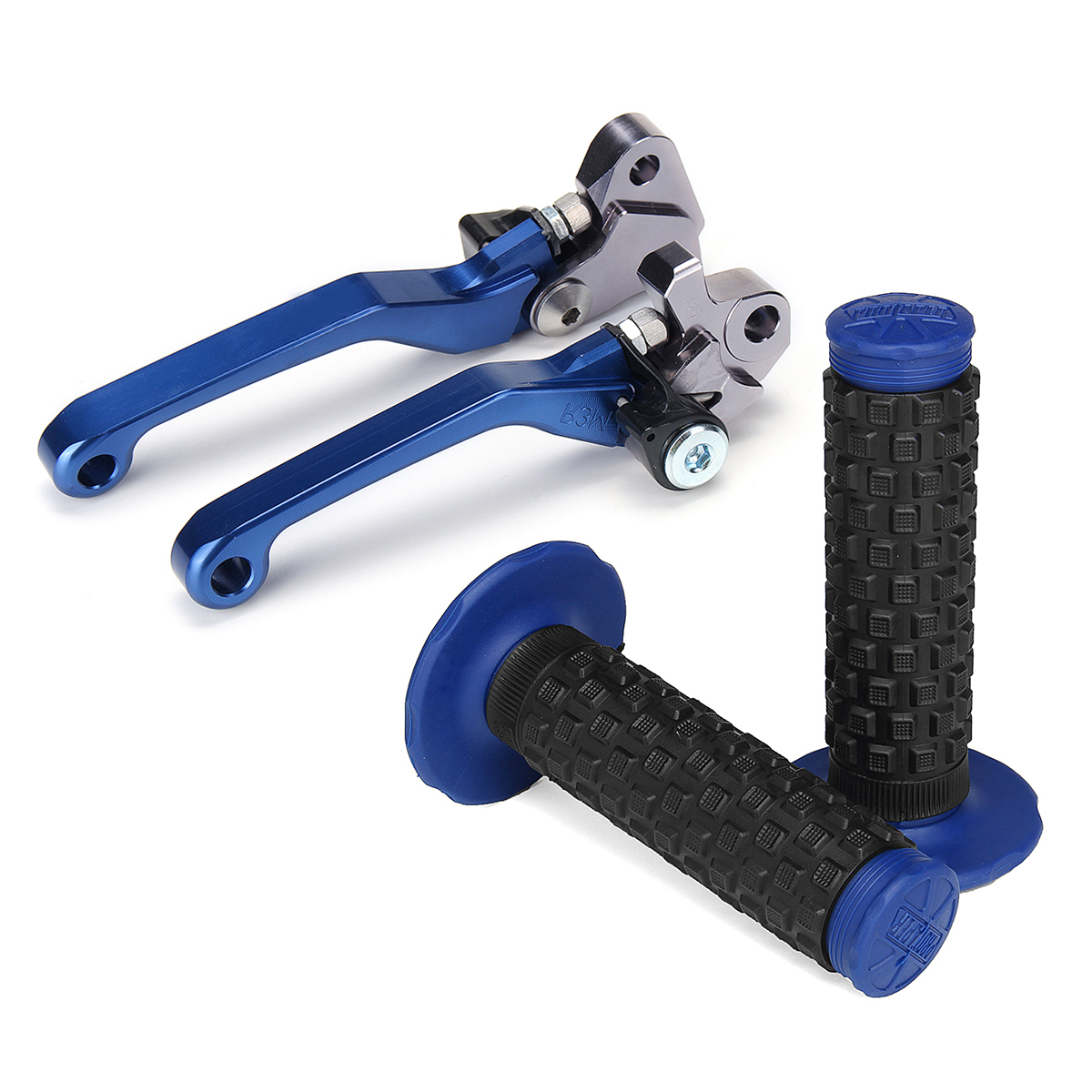 Motorcycle-CNC-Brake-Clutch-Levers-Handlebar-Grips-For-KAWASAKIYamaha-YZ125250-2001-2007-YZ250F-1361742