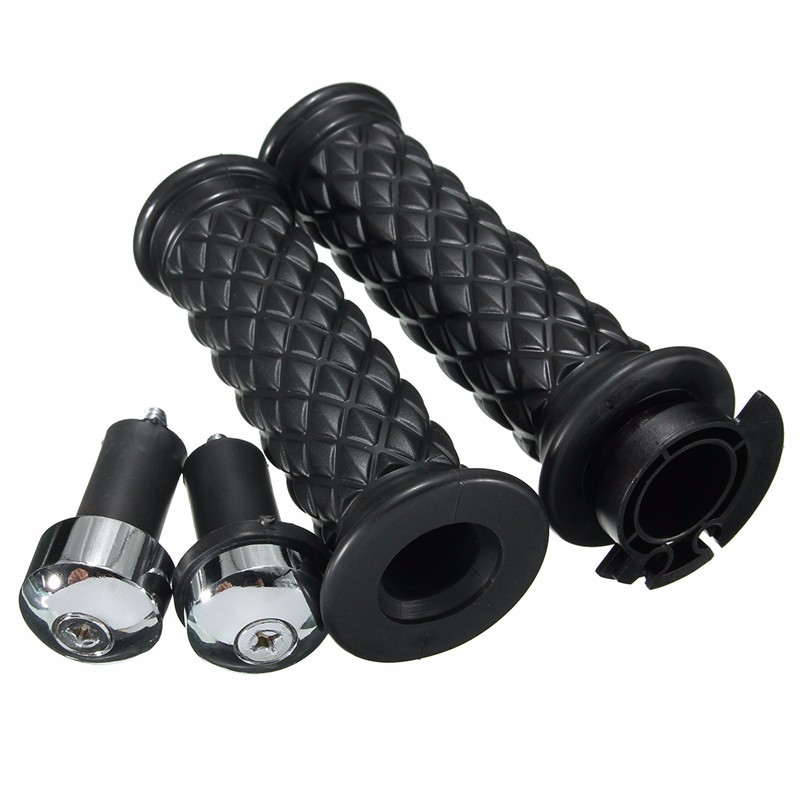 Motorcycle-Handlebar-Grip-End-Vintage-Cafe-Racer-Bobber-Clubman-Custom-1114438