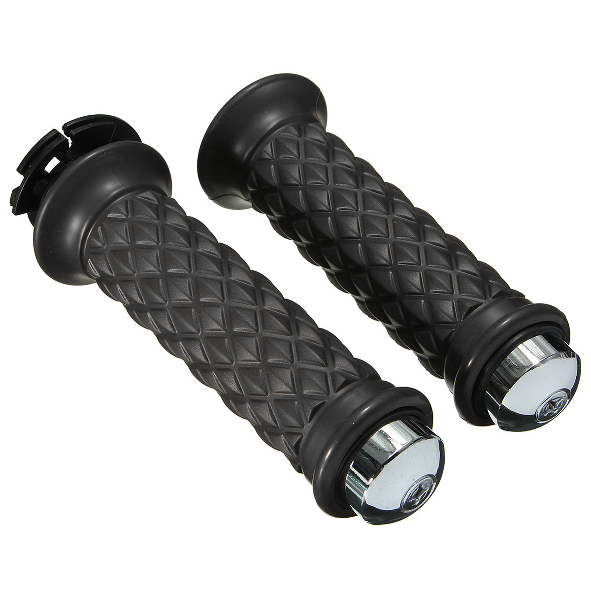 Motorcycle-Handlebar-Grip-End-Vintage-Cafe-Racer-Bobber-Clubman-Custom-1114438