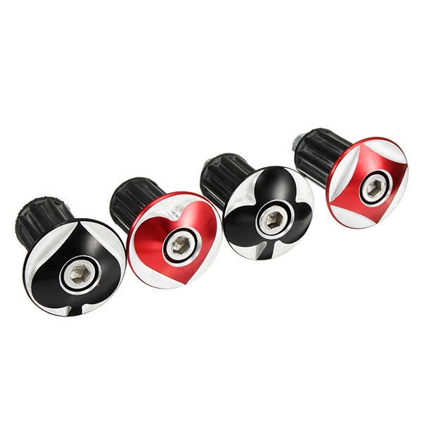 Pair-17mm-Scooter-Handlebar-Plug-Poker-Pattern-For-YamahaSuzuki-1163954