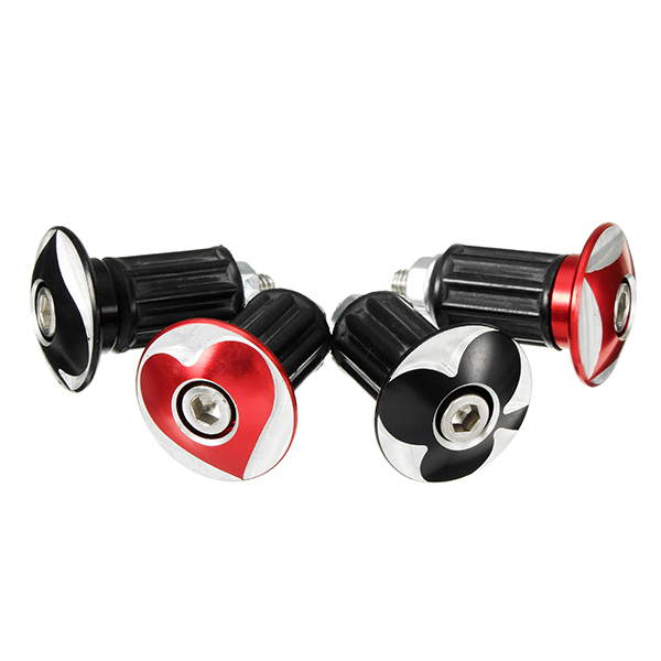 Pair-17mm-Scooter-Handlebar-Plug-Poker-Pattern-For-YamahaSuzuki-1163954